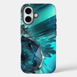Funda iPhone 16 Caverna Criptonita Resumen Hielo Aquamarino Crysta