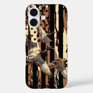 Funda iPhone 16 Caza de pato Bandera estadounidense Waterfowl Bott