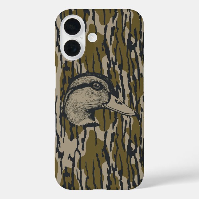 Funda iPhone 16 Caza del pato de la avenida Bottomland Camo Waterf (Reverso )