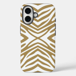 Funda iPhone 16 Cebra Neutral Teak
