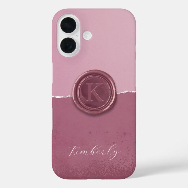 Funda iPhone 16 Cera de sellado personalizada (Reverso )