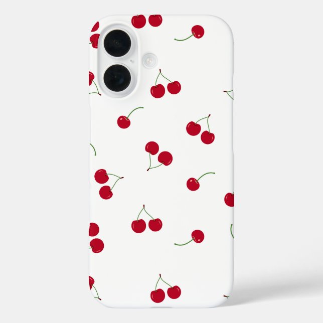 Funda iPhone 16 Cereza Cerezas (Reverso )
