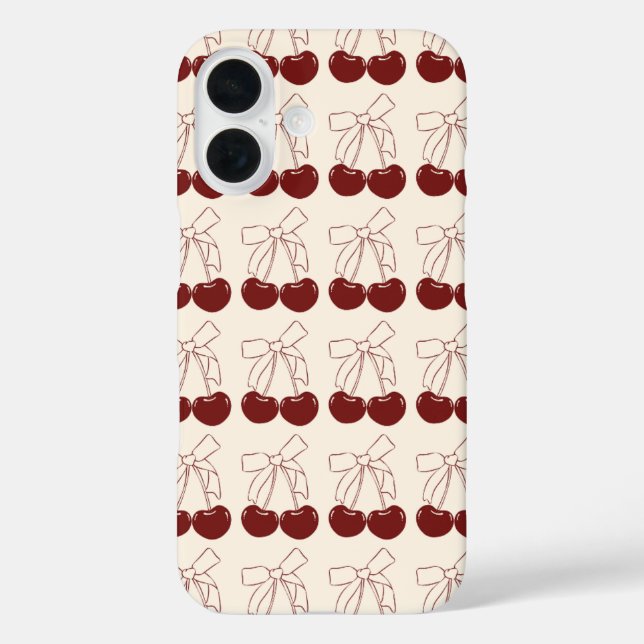 Funda iPhone 16 Cerezas (Reverso )