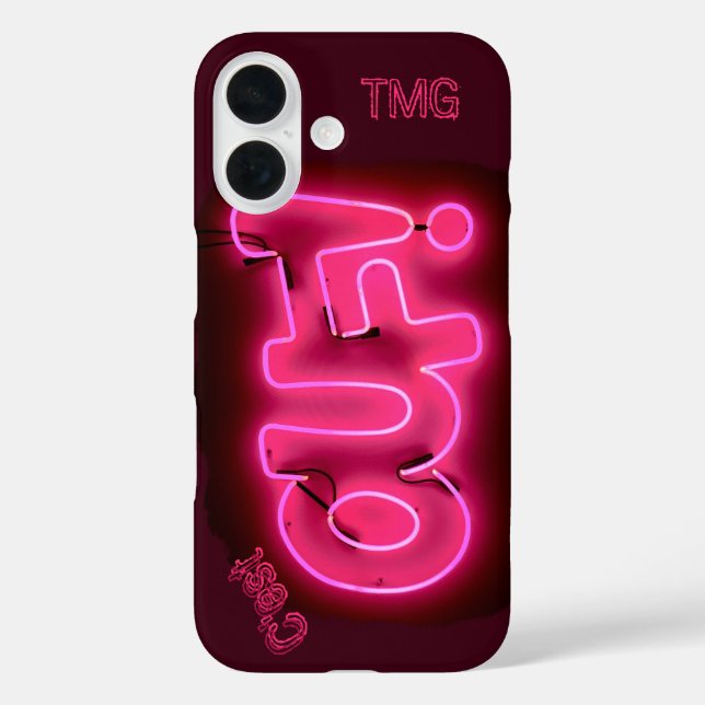 Funda iPhone 16 ¡C'est Ouf personalizado! ¡Es una locura!) Neon Pi (Reverso )