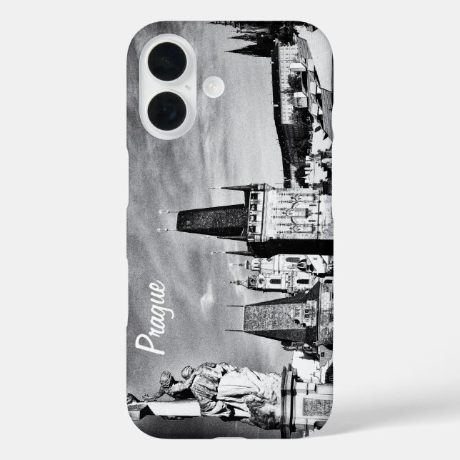 Funda iPhone 16 Checo, Praga - Arte de arquitectura (Reverso )