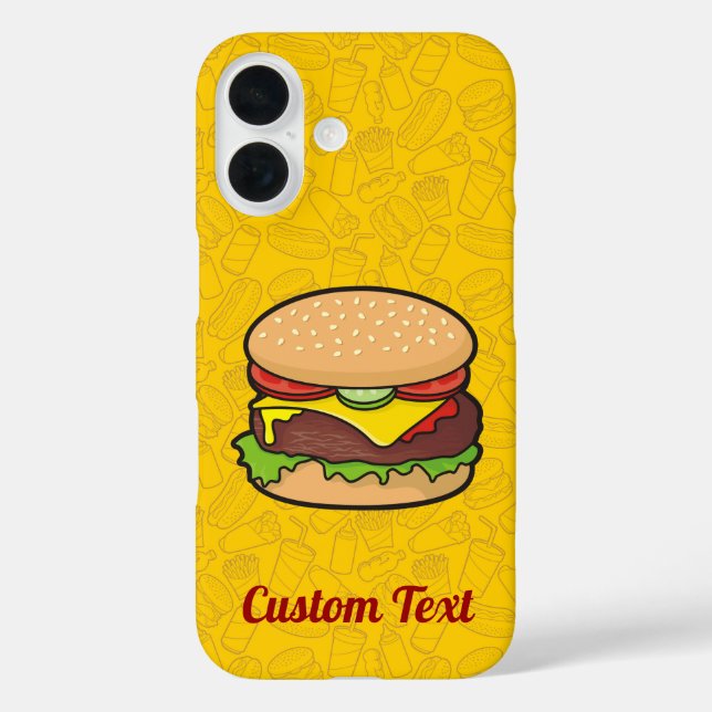Funda iPhone 16 Cheeseburger (Reverso )