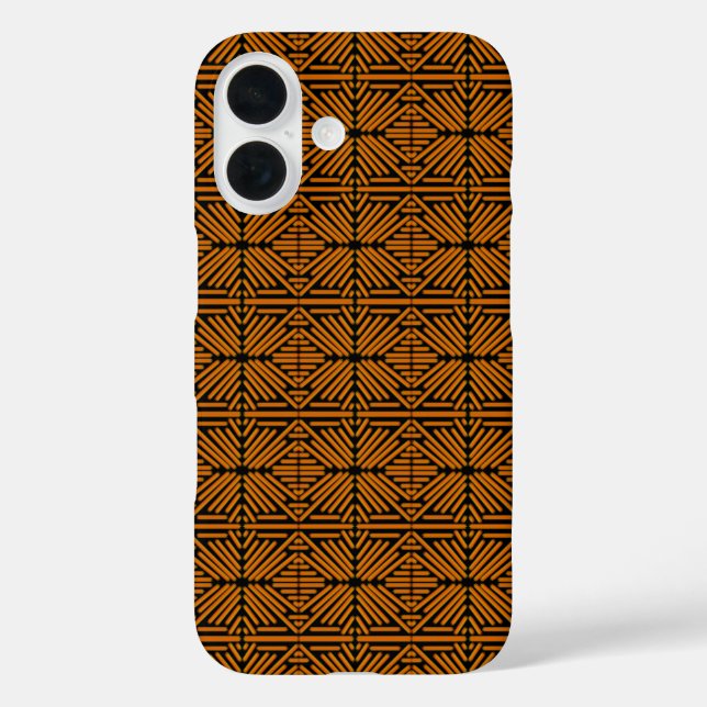 Funda iPhone 16 Cheesy Noodle Doodle Art Symmetrical Lined Pattern (Reverso )