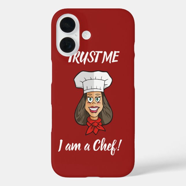 Funda iPhone 16 Chef femenino (Reverso )