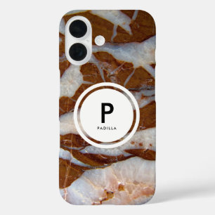Funda iPhone 16 Chert con las venas de cuarzo para la impresión de