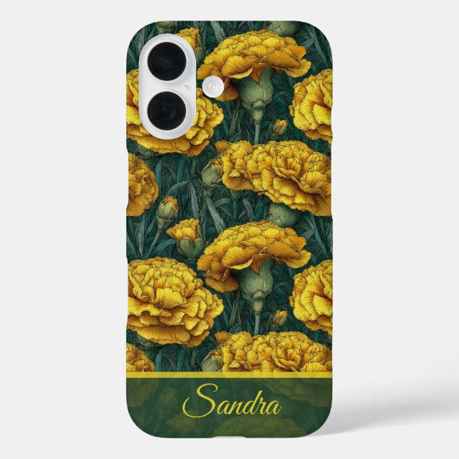 Funda iPhone 16 Chic Teacher Appreciation Gift Carnation Floral  (Reverso )