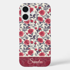 Funda iPhone 16 Chic Wedding Gift Rose Name