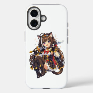 Funda iPhone 16 Chica Anime de Pastel Mágico – Diseño de Fantasía 