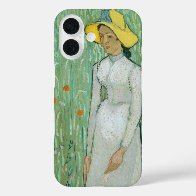 Funda iPhone 16 Chica en blanco por Vincent van Gogh (Reverso )