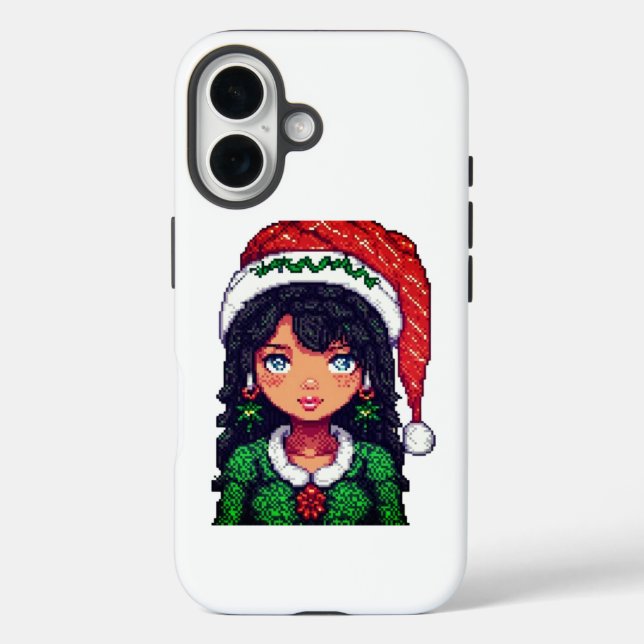 Funda iPhone 16 Chica linda de Navidad  (Reverso )