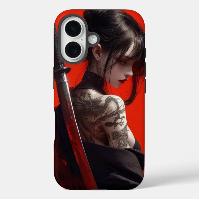 Funda iPhone 16 chica samurái (Reverso )
