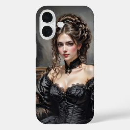 Funda iPhone 16 Chica victoriana vestida hermosa portada