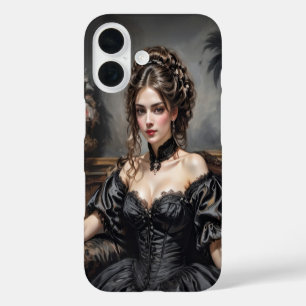 Funda iPhone 16 Chica victoriana vestida hermosa portada