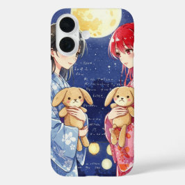 Funda iPhone 16 Chicas con conejitos de Natasha Us