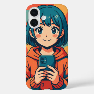 Funda iPhone 16 chicas de anime.