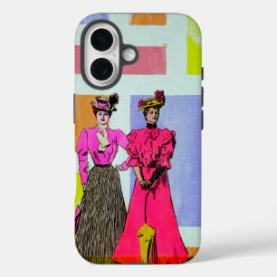 Funda iPhone 16 Chicas Gibson en un patrón mondriano