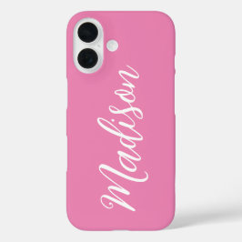 Funda iPhone 16 Chicas rosados de moda Nombre Personalizado de gui