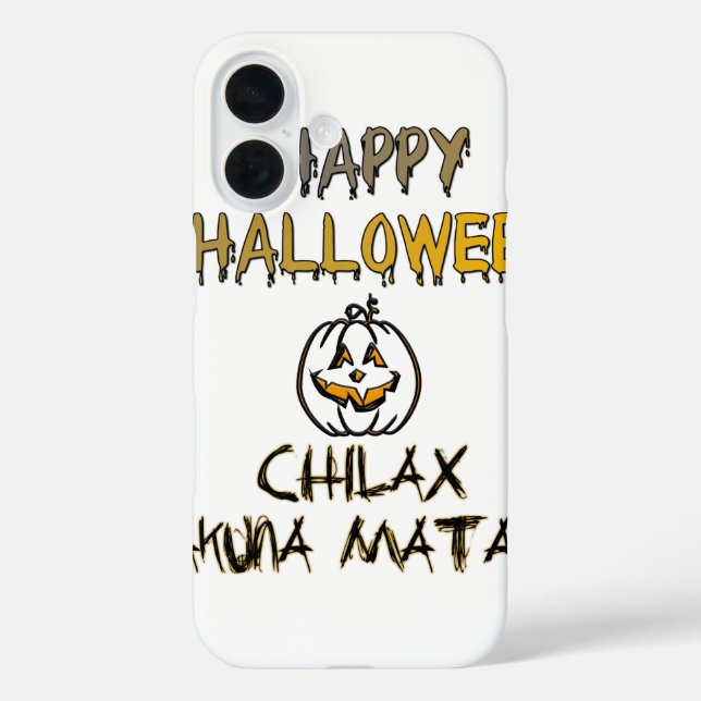 Funda iPhone 16 Chilax Spooky & Fun: Feliz Colección de Halloween (Reverso )