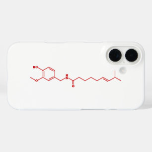 Funda iPhone 16 Chili Capsaicin Fórmula Química Molecular