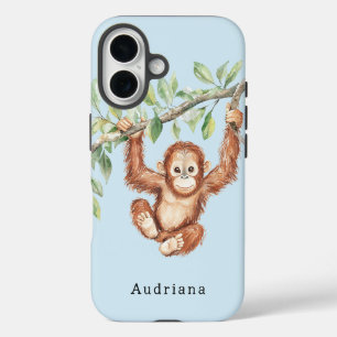 Funda iPhone 16 Chimpancé de mono en animal de jungla de árboles
