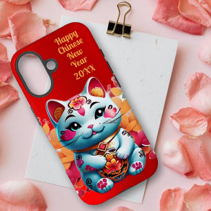 Funda iPhone 16 Chubby Fortune Cat Año Nuevo chino