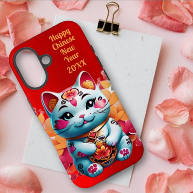 Funda iPhone 16 Chubby Fortune Cat Año Nuevo chino (Subido por el creador)