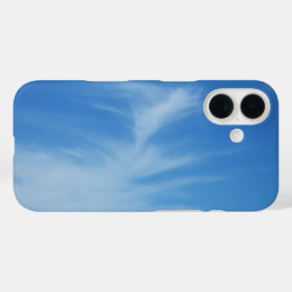 Funda iPhone 16 Cielo azul con nubes blancas resumen foto natural