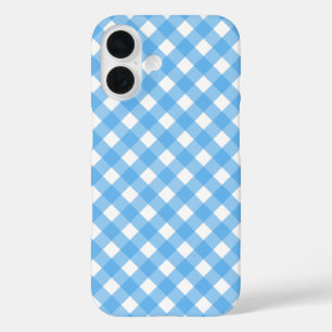 Funda iPhone 16 Cielo azul gingham