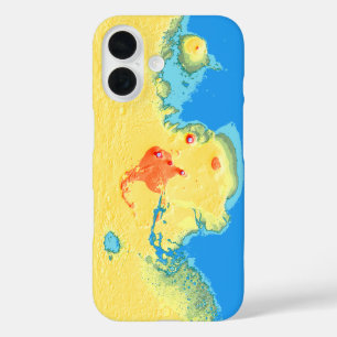 Funda iPhone 16 Ciencia Azul Negro Marte Rojo Terraformation Art