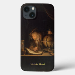 Funda iPhone 16 Científico medieval con nombre