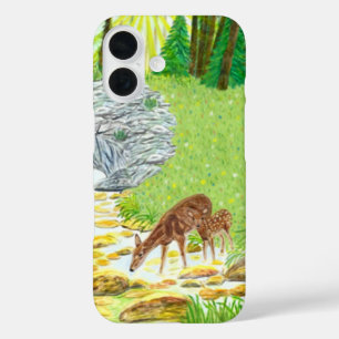 Funda iPhone 16 Cierva y cervatillo