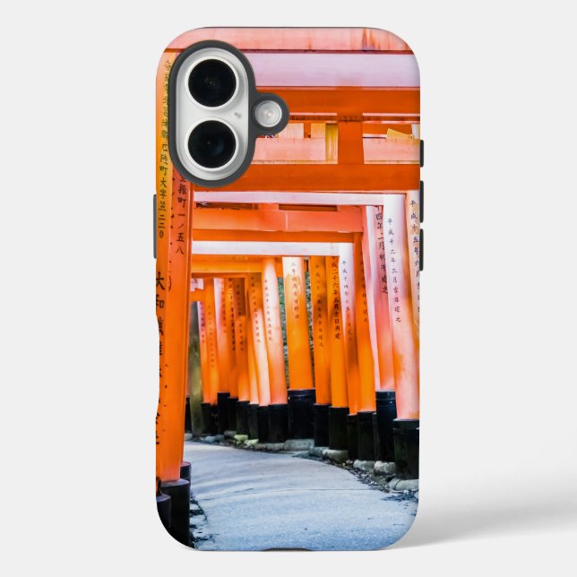 Funda iPhone 16 Cincuenta sombras de naranja - Senbon Torii, Kyoto (Reverso )