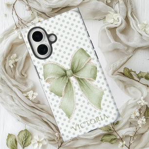 Funda iPhone 16 Cinta Vintage Personalizada con Lunares