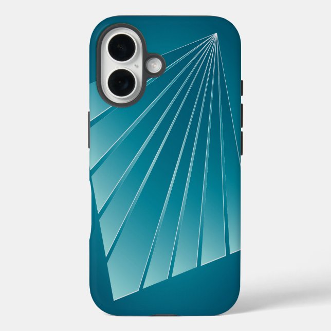 Funda iPhone 16 Cintas turquesas (Reverso )