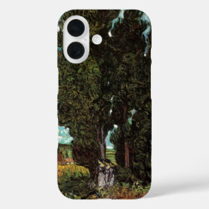 Funda iPhone 16 Cipreses con figuras femeninas de Vincent van Gogh