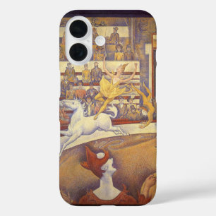 Funda iPhone 16 Circo de Georges Seurat, Arte Puntillismo Vintage