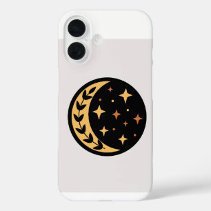 Funda iPhone 16 Círculo Estrella y Luna