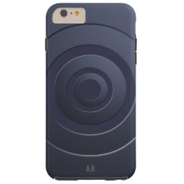 Funda iPhone 16 Círculos geométricos azul moderno con cualquier in