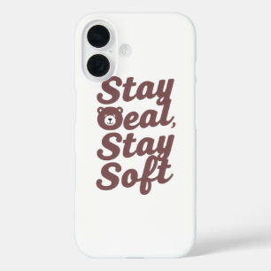 Funda iPhone 16 Cita Inspiradora de Amabilidad con Oso Acogedor