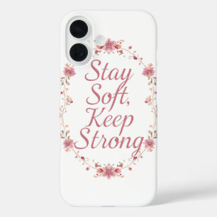 Funda iPhone 16 Cita inspiradora de fuerza femenina