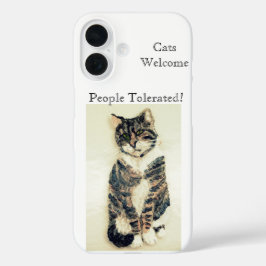 Funda iPhone 16 Cita Mascota divertida Tabby Cat