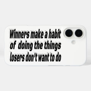 Funda iPhone 16 Cita Motivacional Hábitos de Ganadores 
