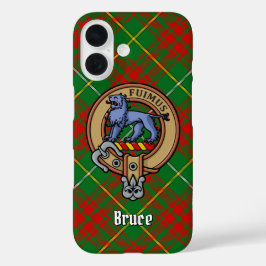 Funda iPhone 16 Clan Bruce Escudo sobre la caza de tartán