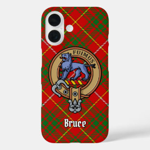 Funda iPhone 16 Clan Bruce Escudo sobre Tartán