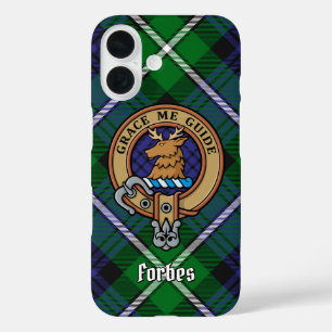 Funda iPhone 16 Clan Forbes Escudo sobre Tartán