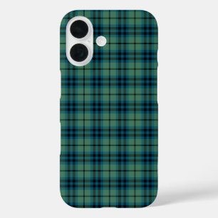 Funda iPhone 16 Clan Keith Tartan ligero verde y azul